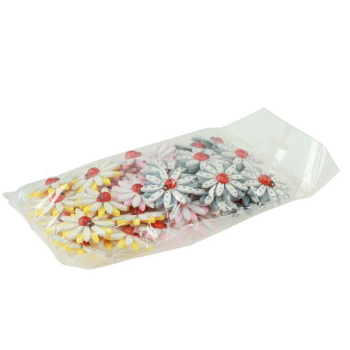 tételeket Szórvány dekoráció katicabogár virág fa filc szín Ø4cm 48 db