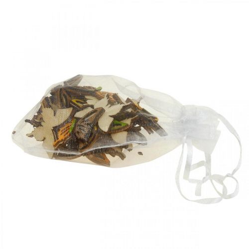 tételeket Szórvány dekoráció pillangók fa zöld/sárga/narancs 3×4cm 24 db