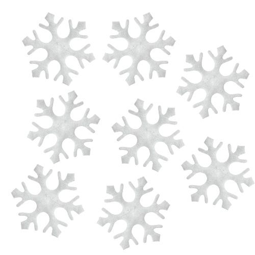 Floristik24 Szórványdísz hópelyhek fehér 3,5cm 120db