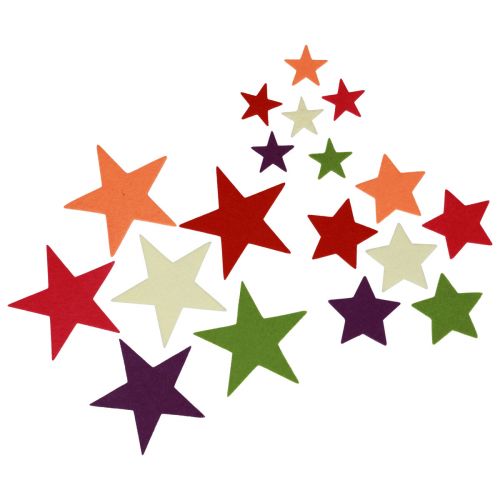 Floristik24 Szórt dekorációs csillagok, szétszórt darabok Karácsonyi színes 108 db