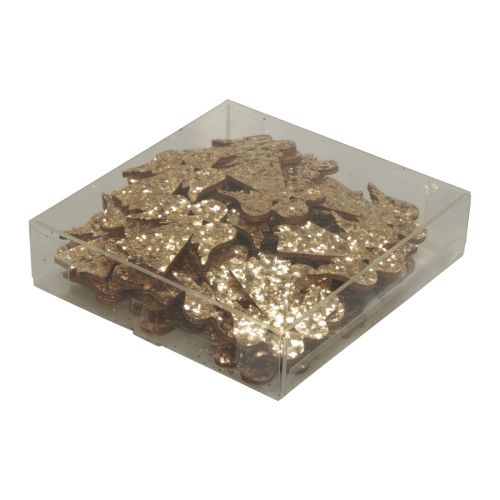 Floristik24 Szórványdísz Karácsonyi fa angyal arany glitter 5x3,5cm 48 db