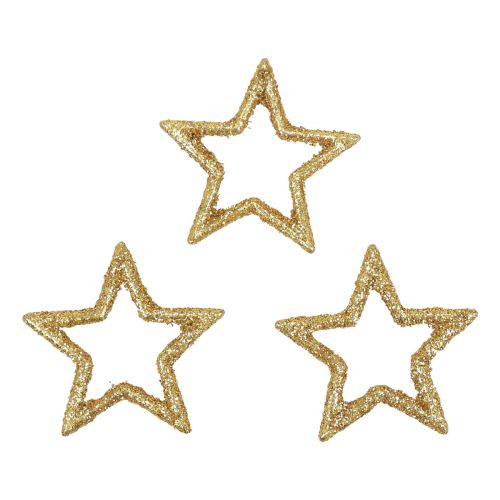 Floristik24 Szórványdísz karácsonyi csillagok arany csillogás Ø4cm 120db