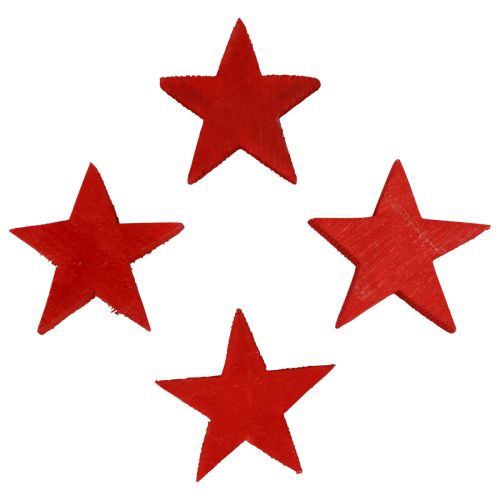 Floristik24 Szórt dekoráció Karácsonyi csillagok piros fa csillagok Ø5,5cm 12db