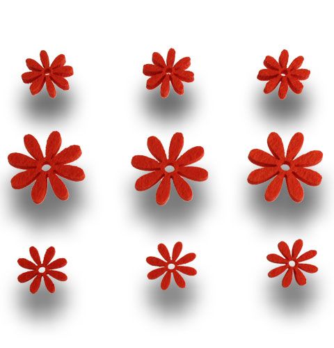 Floristik24 Narancssárga filc virágkészlet 96db