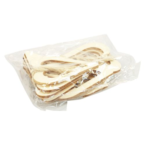 tételeket Fa szívek dekoratív fogas fa dekoratív szív natúr 6/8/10/12cm 16 db