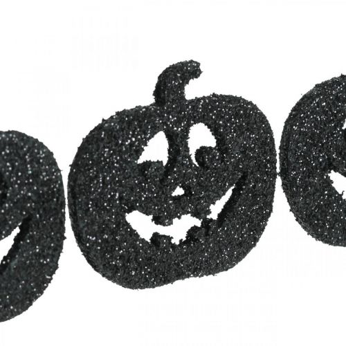 tételeket Scatter dekoráció Halloween sütőtök dekoráció 4cm fekete, csillogó 72db