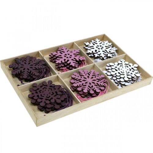 tételeket Karácsonyfadísz hópehely medálfa 8cm 36 db