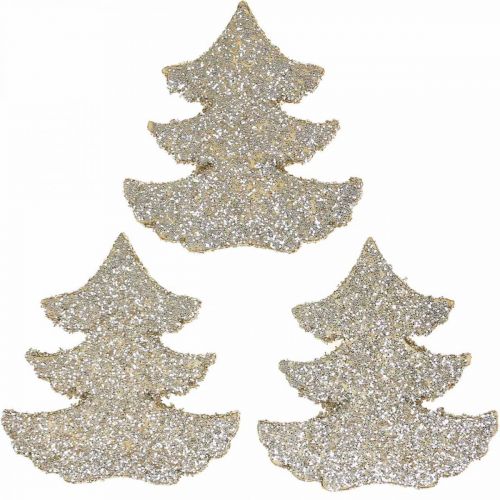 Szórványdísz karácsonyfa arany glitter 4cm 72 db