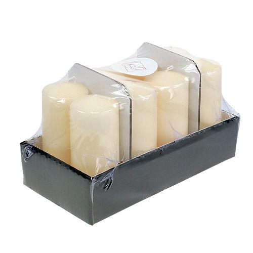 tételeket Oszlopos gyertya 150/60 krém 8db