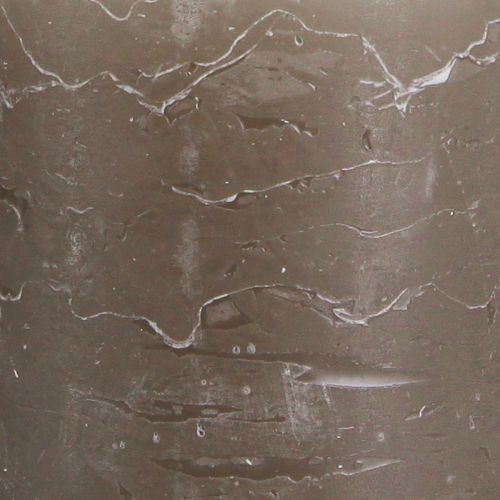 tételeket Barna oszlopgyertyák, egyszínű, 70x100 mm, 4 db-os készlet, rusztikus díszítéssel