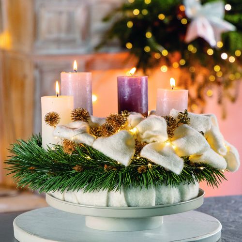 Dekoratív tálca 30 cm-es fém csészealj növények díszítésére | Floristik24.hu