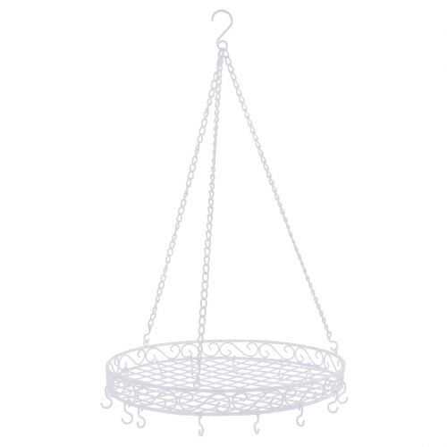 Floristik24 Tálca akasztóval Ø44,5cm fehér függesztéshez