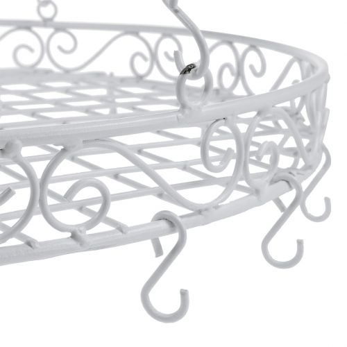 Floristik24 Tálca akasztóval Ø44,5cm fehér függesztéshez