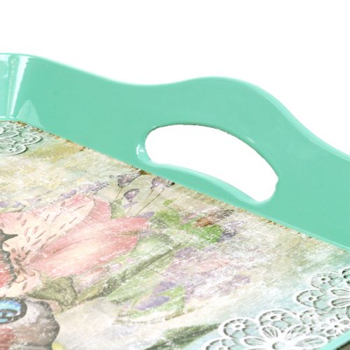 Floristik24 Tálca vintage pillangó 44x30cm