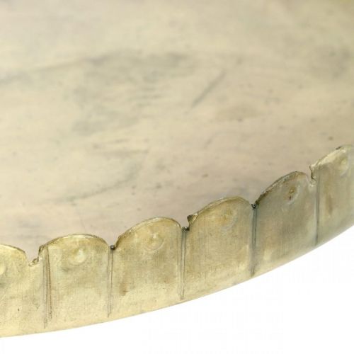 Floristik24 Fém tányérok díszítéshez, asztaldísz, gyertyatartó kerek arany antik megjelenés Ø7,5/10/12/15/18cm H2cm 5 db-os készlet