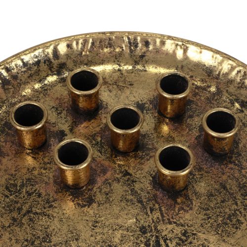 Floristik24 Gyertyatartó fém vintage arany pálcika gyertyatartó Ø30cm