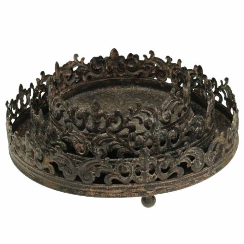 Floristik24 Antik fémtálca Ø16 / 20 / 25cm 3db