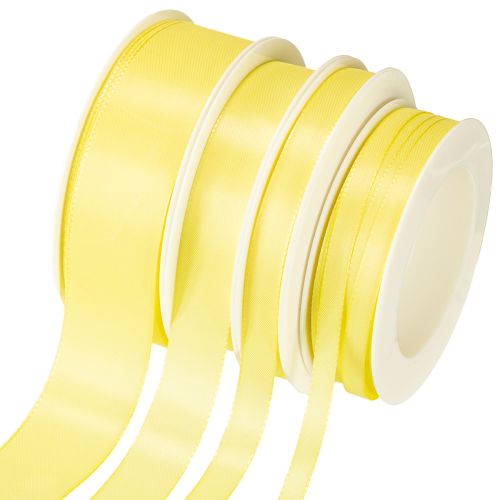 tételeket Taft szalag ajándék szalag világos sárga különböző méretekben 50m