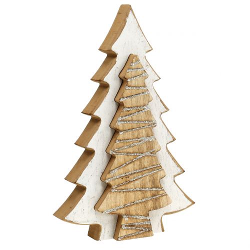 Floristik24 Fenyő fenyőben natúr / krém 25,5cm x 16,5cm