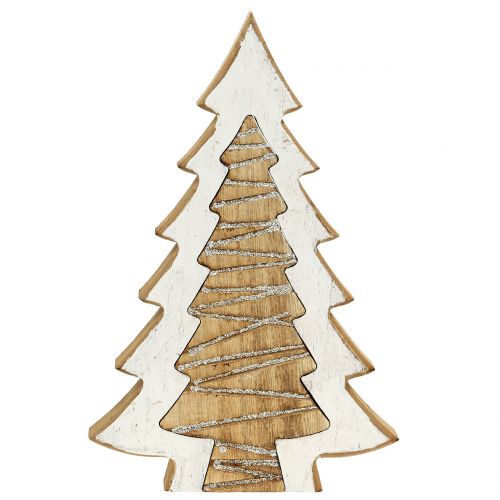 Floristik24 Fenyő fenyőben natúr / krém 25,5cm x 16,5cm