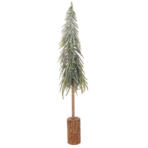 Műfenyő talppal, matt, téli dekorációként, 90 cm