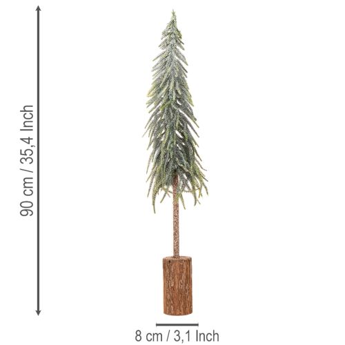 Műfenyő talppal, matt, téli dekorációként, 90 cm | Floristik24.hu