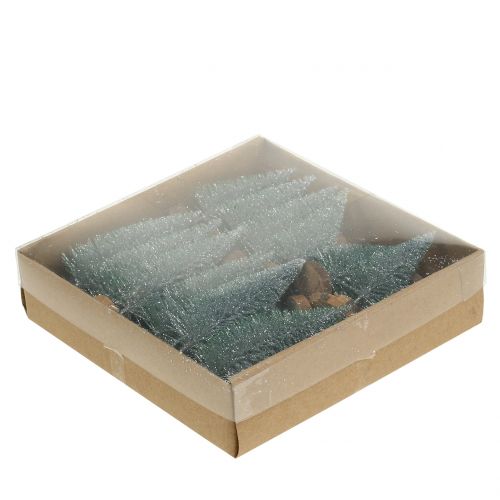 Floristik24 Fenyő ezüst 8cm 24 db