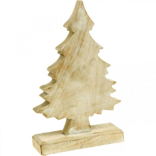 Floristik24 Deco karácsonyfa fa, mosott fehér karácsonyfa 27 × 17 × 5 cm
