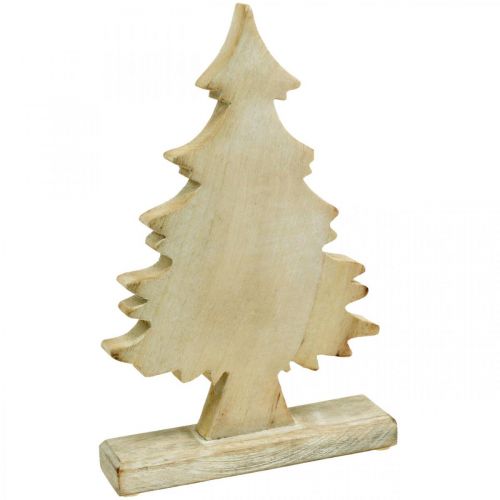 Floristik24 Deco karácsonyfa fa fehér mosott asztaldísz Advent 32 × 20 × 5,5cm