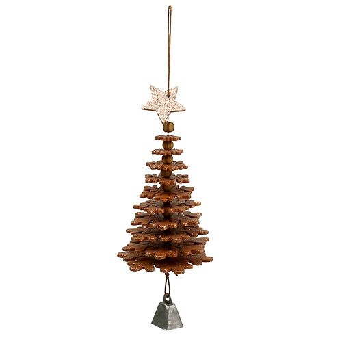 Akasztható karácsonyfa, karácsonyi díszek, karácsonyfadíszek réz H12cm 29cm