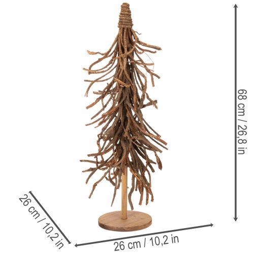 Díszfa fűzfaágakból, fa talapzaton, 68 cm | Floristik24.hu