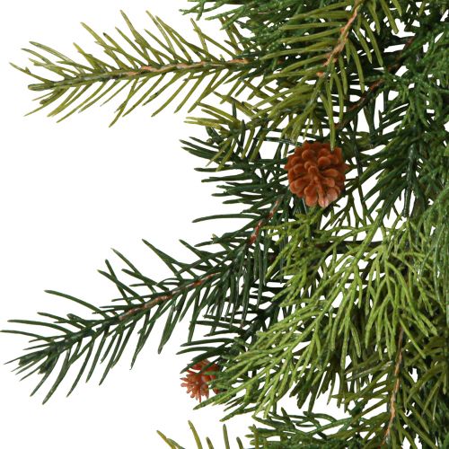 Floristik24 Fenyőfüzér Thulia kúpokkal zöldbarna 182cm