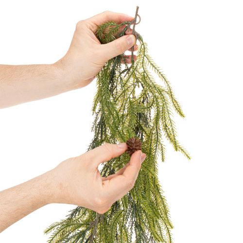 Műfenyőág füzér tobozokkal adventi dekorációhoz 218cm | Floristik24.hu