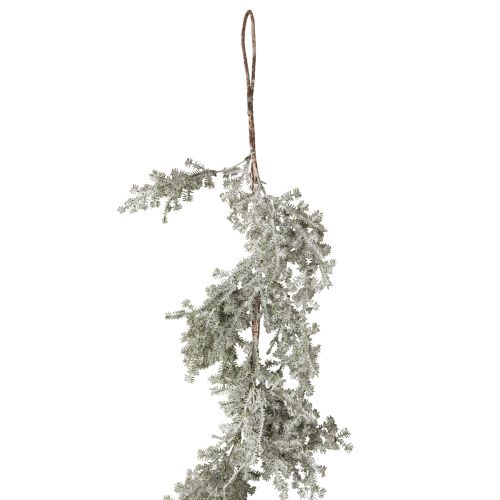 Fenyőfüzér tobozokkal téli dekoráció fagyfehér L145cm