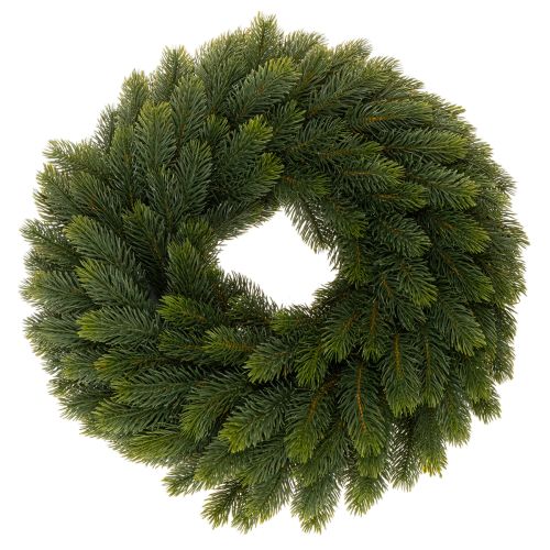 Műfenyőág koszorú, zöld, kerek, 50cm