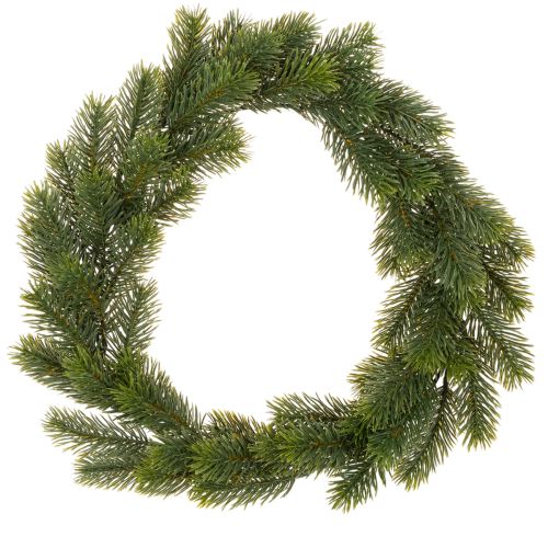 Műfenyő zöld koszorú ajtódísznek, 35cm