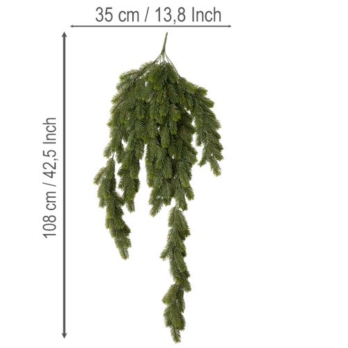 Műfenyőág karácsonyi asztaldísznek 108cm | Floristik24.hu