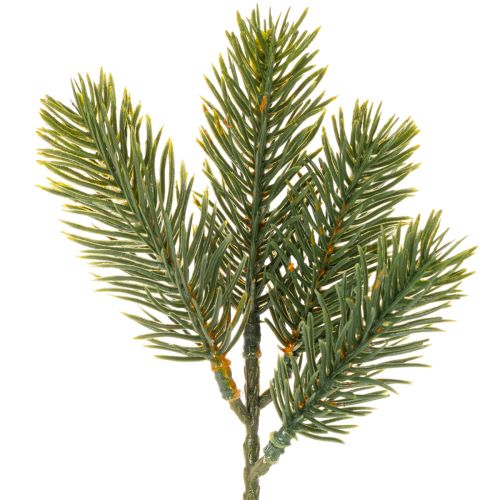 Műfenyő ág téli dekorációhoz, 25 cm, 24 darab