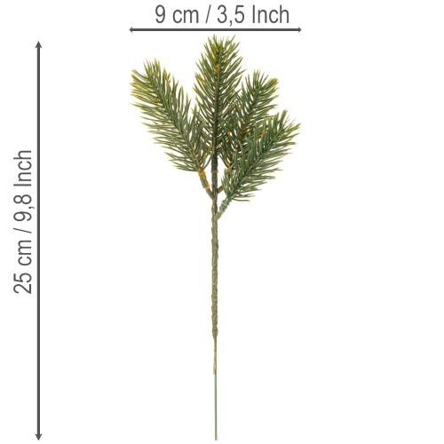 Műfenyő ág téli dekorációhoz, 25 cm, 24 darab | Floristik24.hu