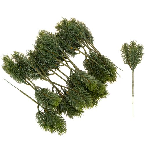 Műfenyő ág téli dekorációhoz, 25 cm, 24 darab | Floristik24.hu