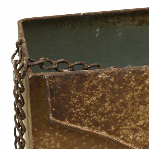 tételeket Ültetős táska fémszürke / rozsda lánccal, H21 cm
