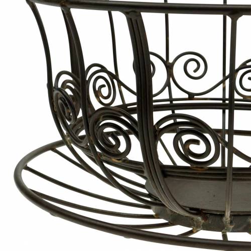 Floristik24 Dekoratív csésze sötétbarna Ø23cm H13,8cm