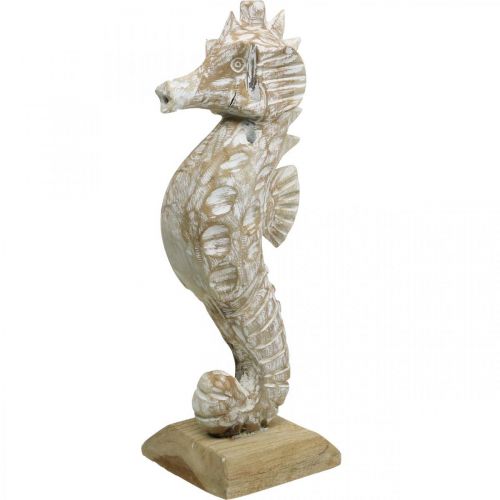 tételeket Seahorse Deco fehér fa tengeri dekoráció Deco ábra H38cm
