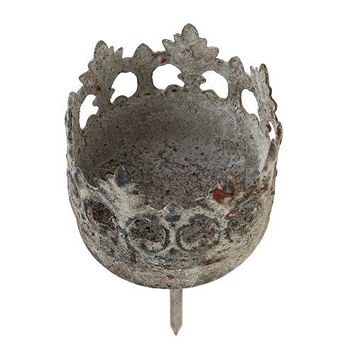 Floristik24 Mécsestartó Ø4cm M9.5cm felragasztáshoz szürke 4 db