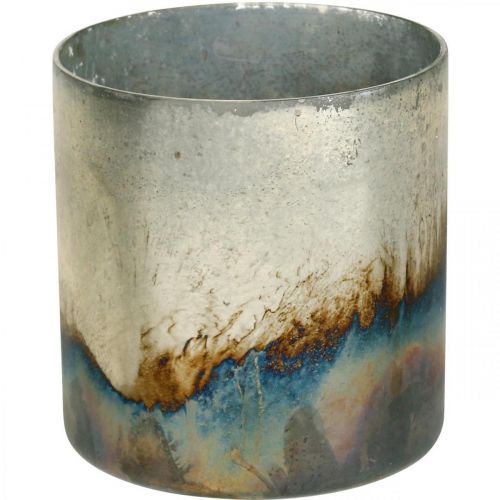 Floristik24 Gyertyaüveg, díszlámpás, asztaldísz antik megjelenés Ø9,5cm H10cm 4db