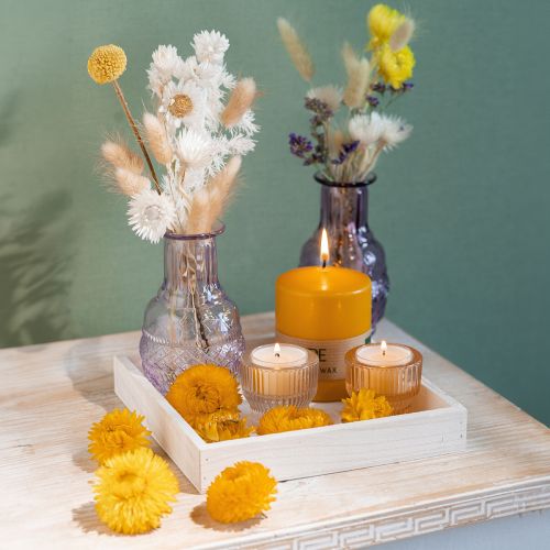 Floristik24 Tealight üveg teamécses tartó színezett üveg Ø5,5cm H5cm 2db