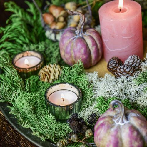 Floristik24 Tealámpa üveg vintage farmer ezüst Ø4,8cm H3cm 4db