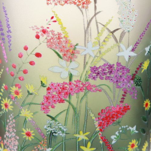 Floristik24 Gyertyatartó üveg tavaszi nyári virágok H8cm 6 db