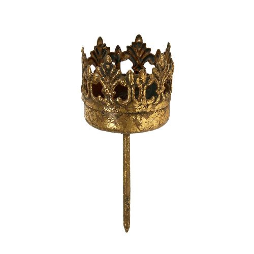 Floristik24 Teamécses tartó arany antik Ø3.8cm M9.5cm 4db