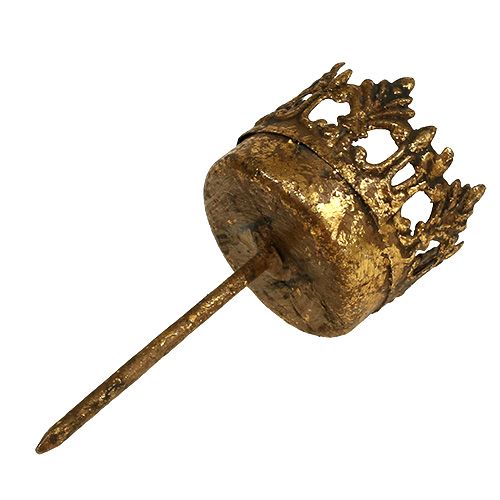 Floristik24 Teamécses tartó arany antik Ø3.8cm M9.5cm 4db